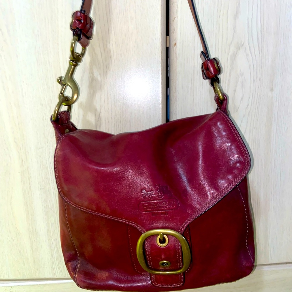 Red coach bag new with coach tag, genuine leather